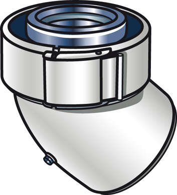 Image du produit COUDE A 45&deg; ALU/PVC D.80/125