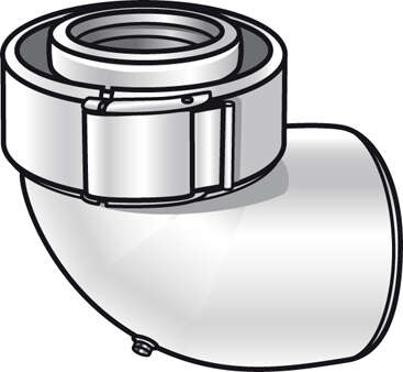 Image du produit COUDE 90&deg; CONDENS.80/125mm PPTL/PVC