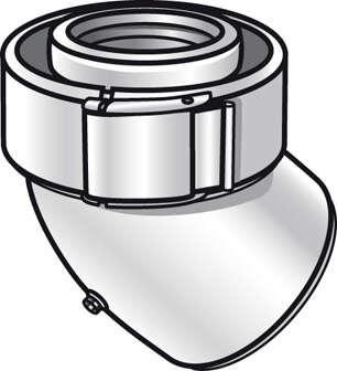 Image du produit 1 COUDE 45&deg;BLANC 80/125 CONDENS