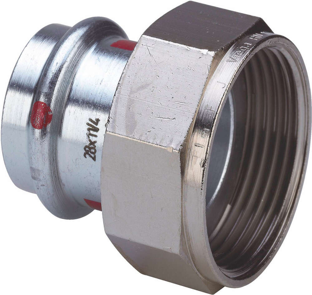 Image du produit RACCORD FEMELLE ECROU FIXE ELECTROZINGUE A SERTIR