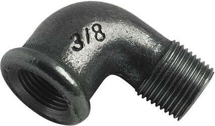 Image du produit COUDE 90&deg; MALE / FEMELLE ACIER NOIR PETIT RAYON
