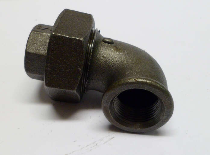 Image du produit COUDE UNION FEMELLE / FEMELLE ACIER NOIR