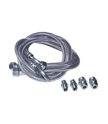 Image du produit x2 FLEXIBLES COUDEES + 4 RACC.