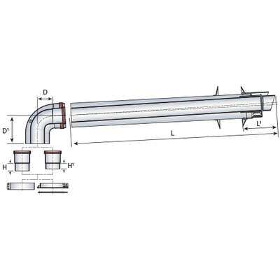 Image du produit KIT TERMINAL HORIZ. 60/100 E.P KSTH 60 EP