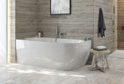 Image du produit BAIGNOIRE GRETA MONOLINE ASYMETRIQUE 180x80 BLANC
