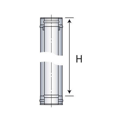 Image du produit ELEMENT DROIT L1000 100-150PGI ED 1000 100 PGI