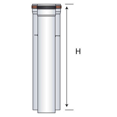 Image du produit ELEMENT DROIT L1000 80/125 G.P