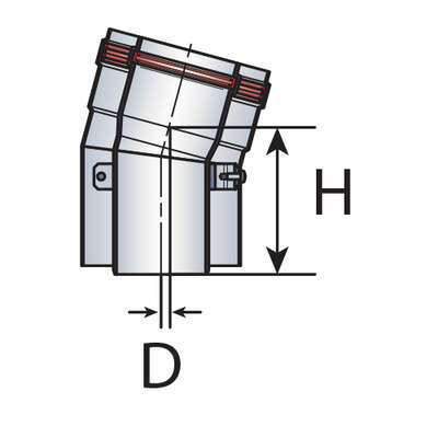 Image du produit ELEMENT COUDE 15&deg; 80/125 E.P EC 15&deg; 80 G.P