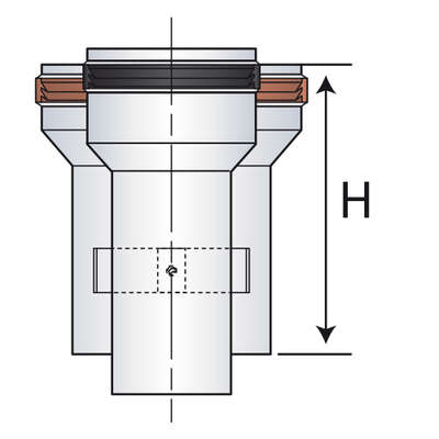 Image du produit ADAPTATEUR 60/100-80/125 G.P ADA 60EP/80GP