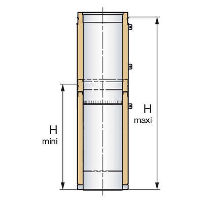 Image du produit ELEMENT REGLABLE 35-45cm THERMINOX TI EXTERIEUR