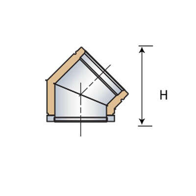 Image du produit ELEMENT COUDE 45&deg; EC 45-150 ZI INTERIEUR
