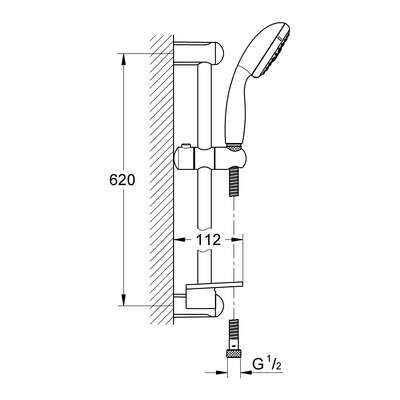 Image du produit ENSEMBLE DOUCHE NEW TEMPESTA + PORTE-SAVON