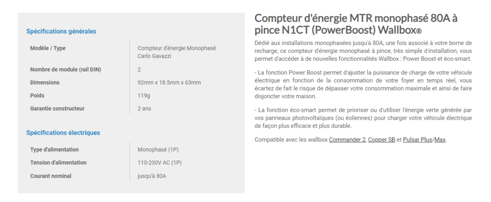 Image du produit POWER BOOST MONO 80A AVEC TORE N1 CT