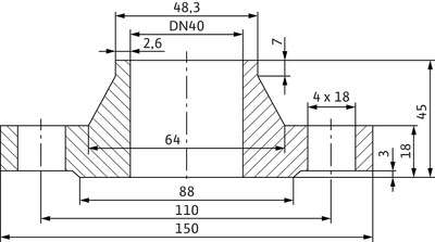 Image du produit JEU CONTRE-BRIDES DN 40 PN10