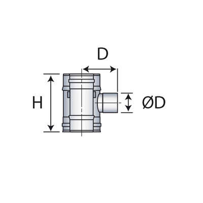 Image du produit ELEMENT DROIT PRISE AIR 90&deg; NOIR PGI 80/130