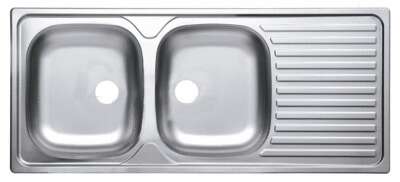 Image du produit &Eacute;VIER A ENCASTRER &Eacute;CO 2 CUVES 1160 INOX