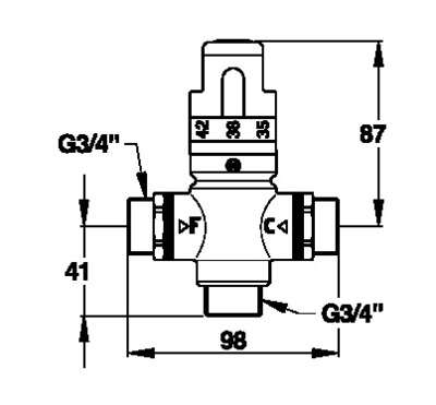 Image du produit REGULATEUR THERMOSTATIQUE SECURITE 20 &agrave; 60&deg;C