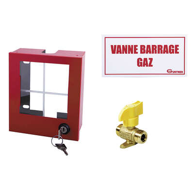 Image du produit COFFRET COUP. VANNE RG10 G3/4" + PLAQUE SIGNAL.