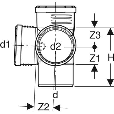 Image du produit EMBRANCHEMENT EQUERRE 87,5&deg; D.110/110 Silent PP