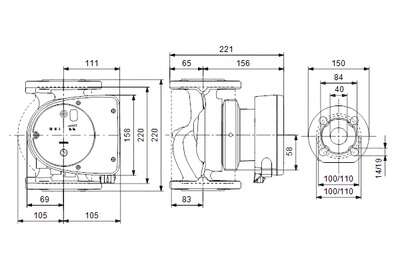 Image du produit MAGNA1 40-60 BRIDE 220 MM PN6/10