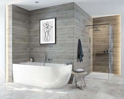 Image du produit BAIGNOIRE GRETA MONOLINE ASYMETRIQUE 180x80 BLANC