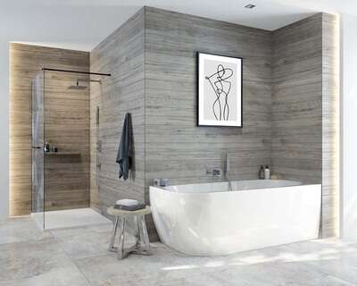 Image du produit BAIGNOIRE GRETA MONOLINE ASYMETRIQUE 180x80 BLANC