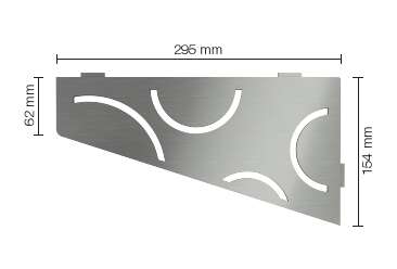 Image du produit TABLETTE CURVE -E-S3 154x295mm ACIER INOX BROSSE