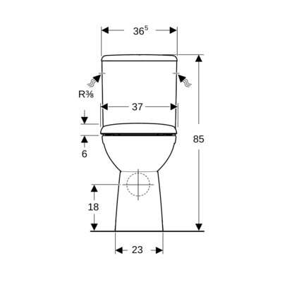 Image du produit PACK WC SOL RENOVA SH SURELEVE RIMFREE
