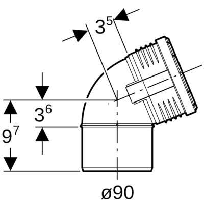 Image du produit COUDE M/F 67,5&deg; D.90 Silent-PP