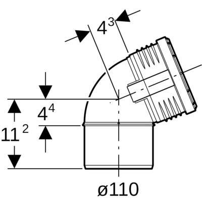 Image du produit COUDE M/F 67,5&deg; D.110 Silent-PP