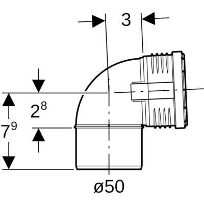 Image du produit COUDE M/F 87,5&deg; Silent-PP