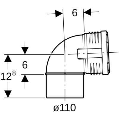Image du produit COUDE M/F 87,5&deg; Silent-PP