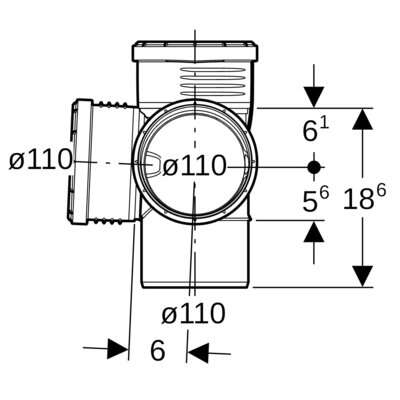 Image du produit EMBRANCHEMENT EQUERRE 87,5&deg; D.110/110 Silent PP