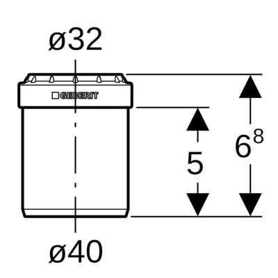 Image du produit REDUCTEUR CONCENTRIQUE D.40/32 COURTE Silent PP