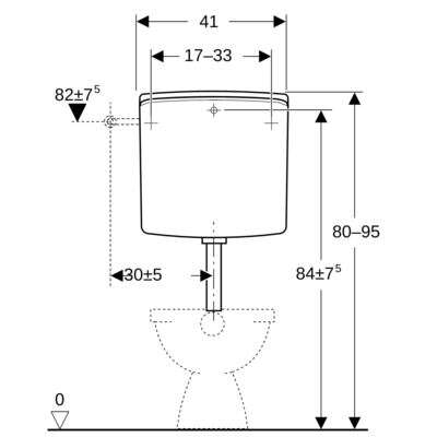 Image du produit RESERVOIR WC DOUBLE TOUCHE AP140