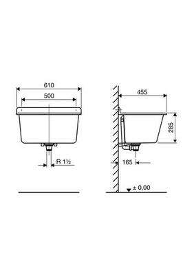 Image du produit BAC A LAVER FIX MURALE BACLAVB