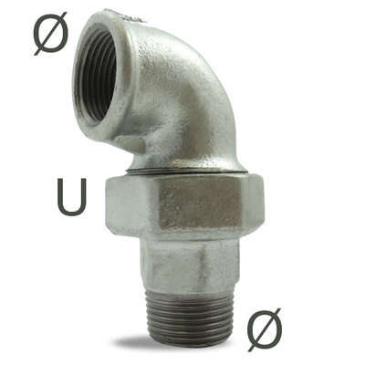 Image du produit COUDE UNION M&Acirc;LE/FEMELLE GALVA