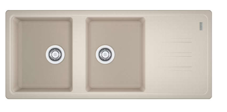 Image du produit EVIER MALTA 116x500 2 CUVES CAFE CREME