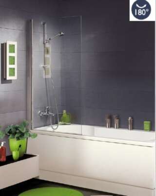 Image du produit PARE BAIN DOMAO NOIR H.140x80 1 VOLET PIVOTANT 180&deg;