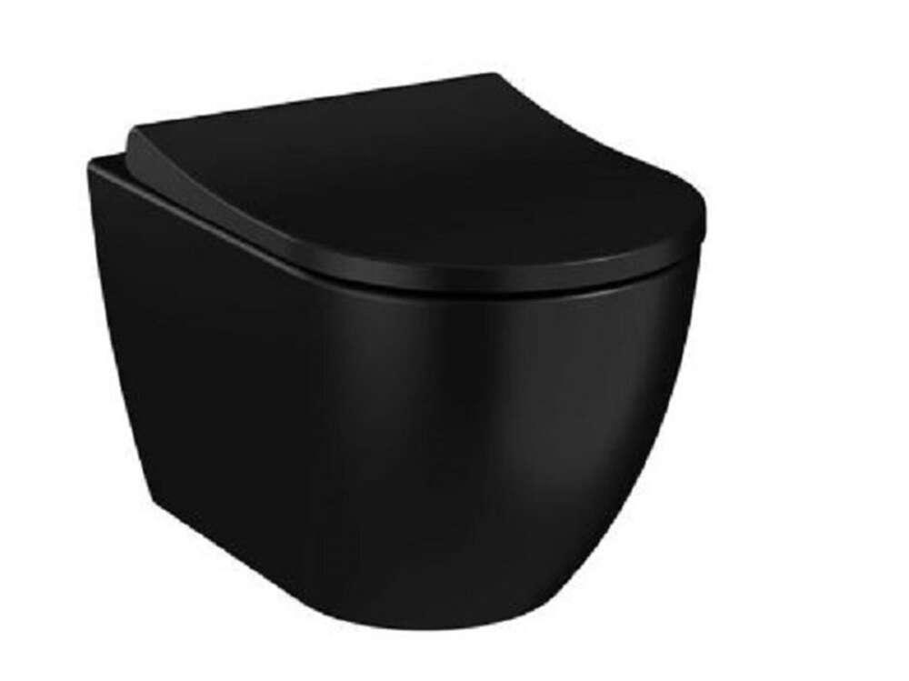 Image du produit PACK WC SUSPENDU SANS BRIDE NOIR MAT CARENE