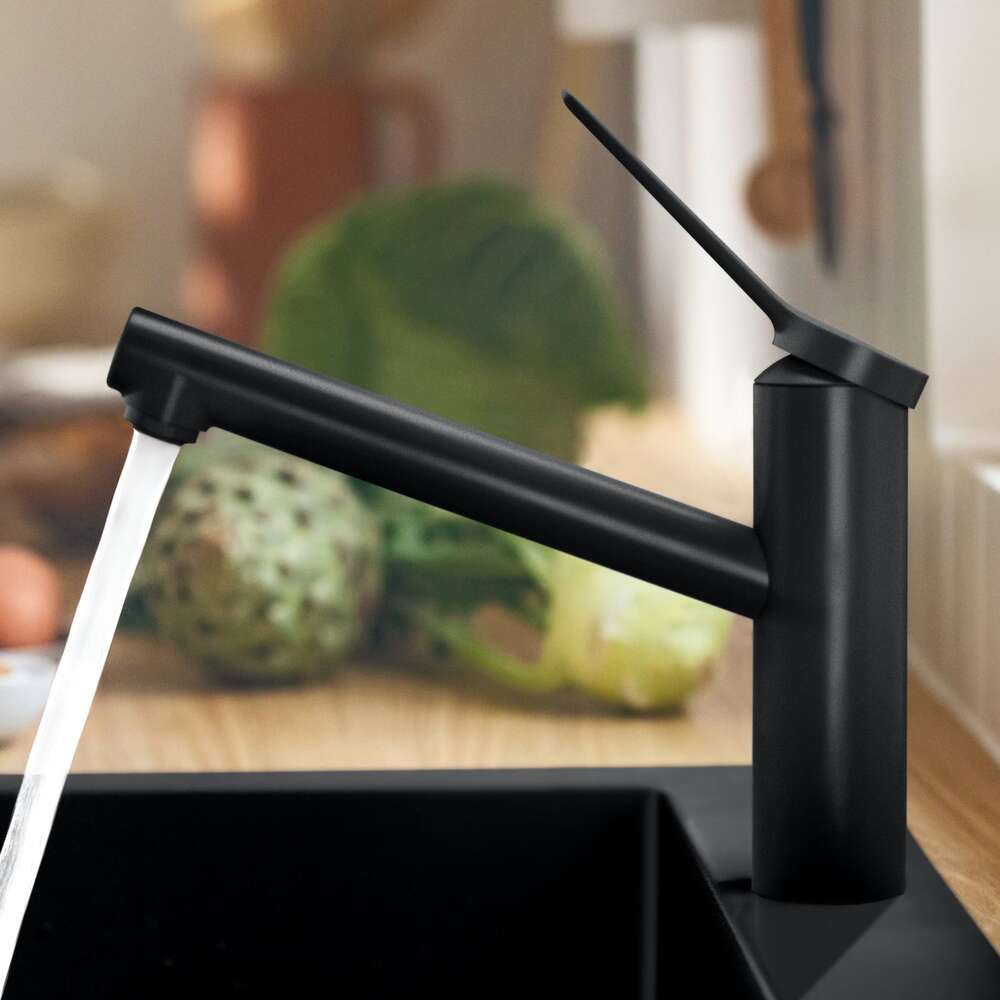 Image du produit MITIGEUR EVIER ZEZIS 1 JET NOIR MAT