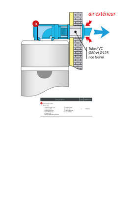 Image du produit ventouse isol&eacute;e arri&egrave;re/vertical &Oslash; 80/125mm &ndash; lg 355mm