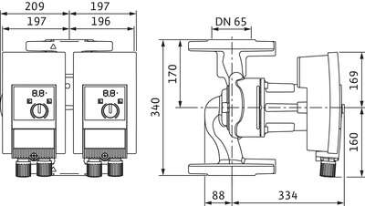 Image du produit CIRCUL. YONOS MAXO DOUBLE 65/0,5-12 PN6/10 DN65 340mm