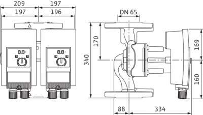 Image du produit CIRCUL. YONOS MAXO DOUBLE 65/0,5-12 PN6/10 DN65 340mm