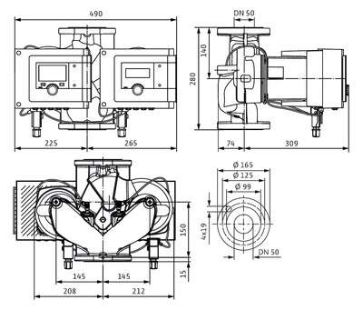 Image du produit CIRCUL. STRATOS MAXO-D 50/0,5-12 PN6/10 280 mm