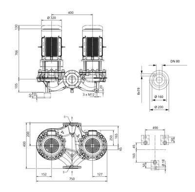 Image du produit ATMOS GIGA-D 80/125-11/2 POMPE EAU