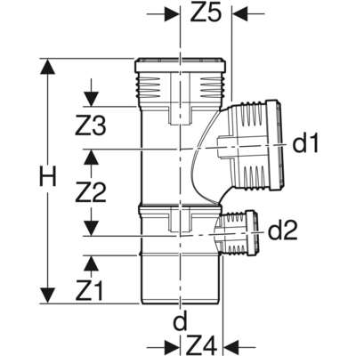 Image du produit EMBRANCHEMENT COMBINE 87,5&deg; AVEC DEPART COUDE