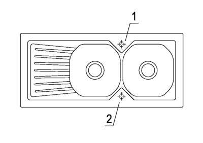 Image du produit EVIER ENCASTRE NESTOR+ 112X51 BONDE 90