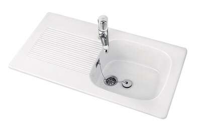 Image du produit EVIER ENCASTRE TUDOR 92X51 BLANC
