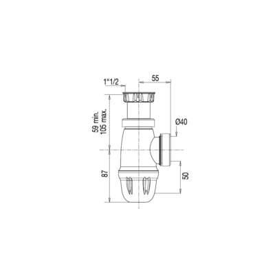 Image du produit SIPHON CONNECTIC EVIER D.40
